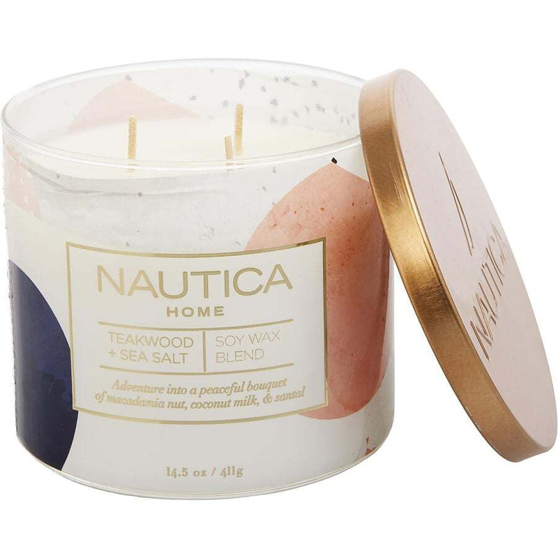 NAUTICA TEAKWOOD & SEA SALT by Nautica (UNISEX) - CANDLE 14.5 OZ