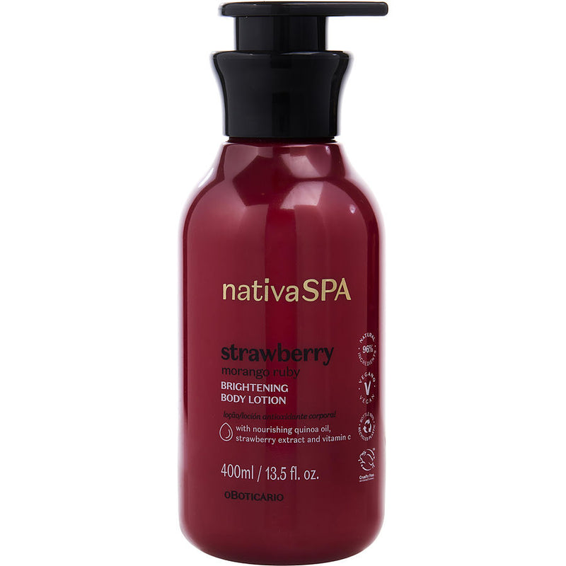 Nativa Spa by Nativa Spa (UNISEX) - Strawberry Brightening Body Lotion --400ml/13.5oz